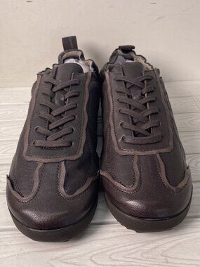 All Saints Women Size 7 Kenny Skive Runner Athletic Sneaker Dark Brown Leather
